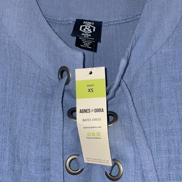 AGNES & Dora 💕 Bates Cotton Dress in a beachy Blue NWT - Picture 5 of 8